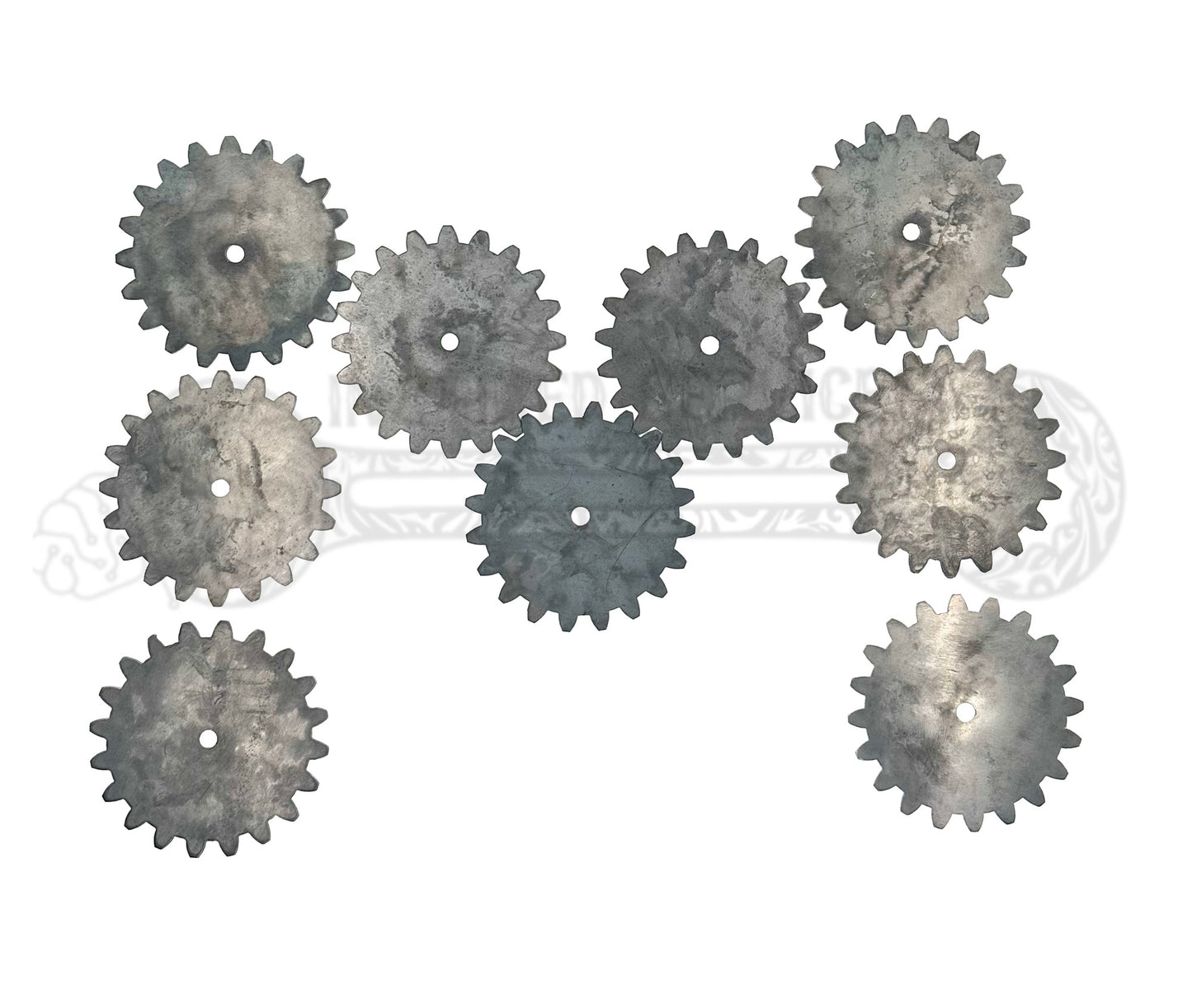 Decorative Steel Gears in Shape of an M