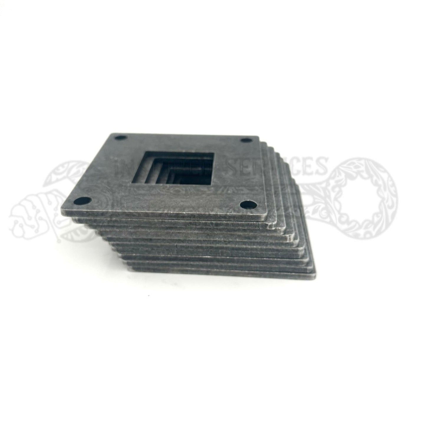 Stacked Base Plate with center hole for welding