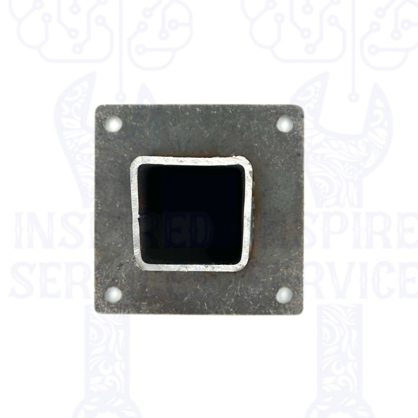 Steel Square Tubing Welded to Base Plate For Hand Rails