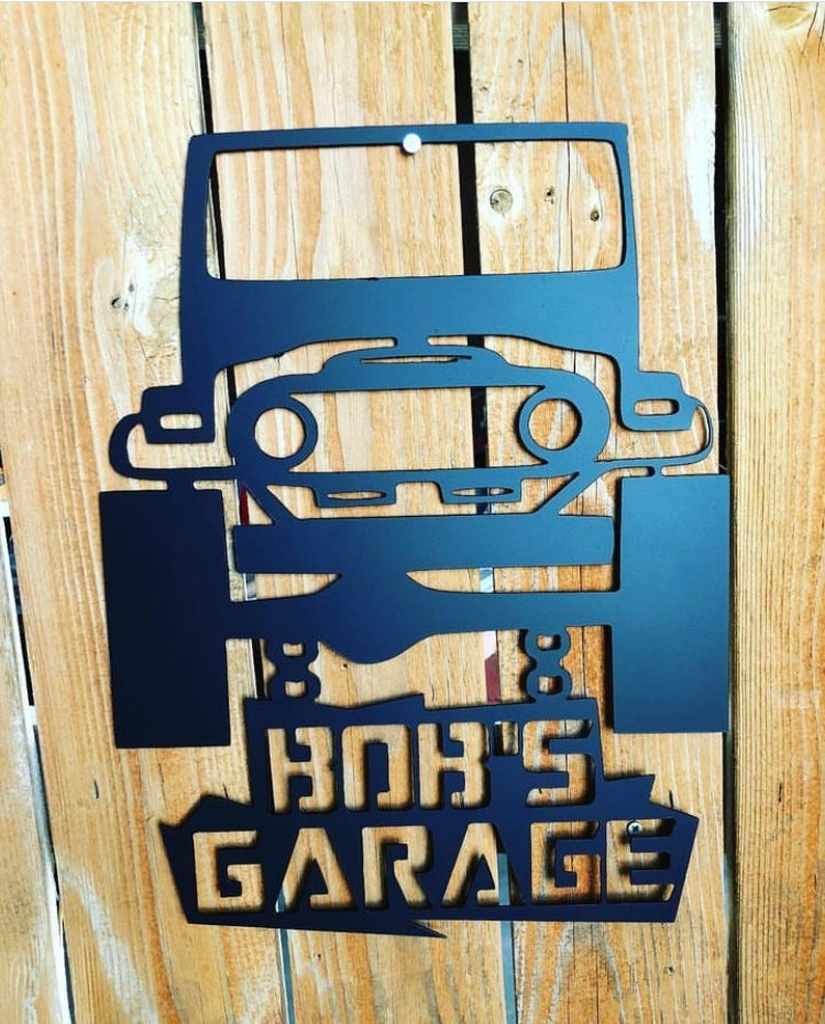 Decorative Steel Signs Jeep Garage